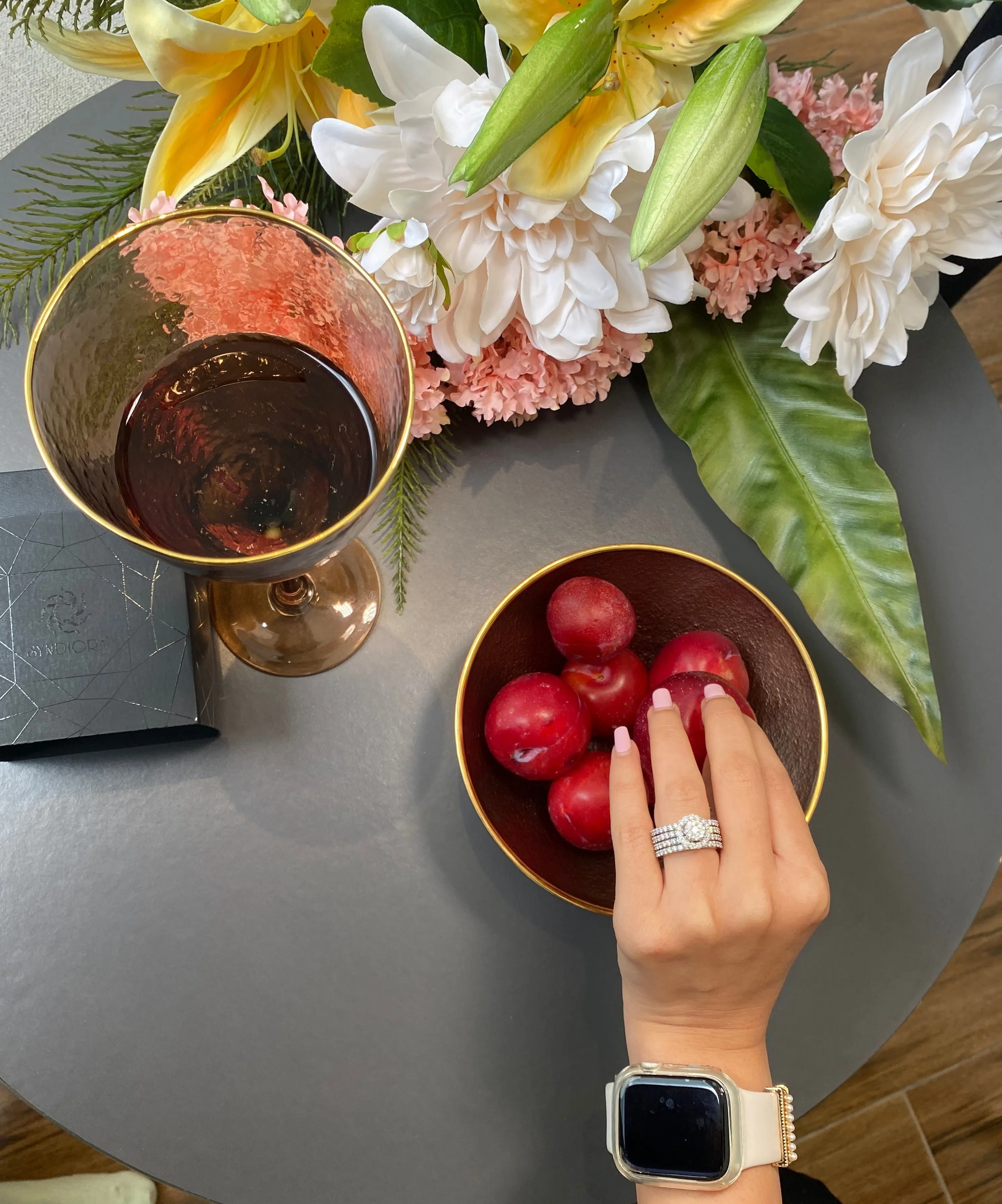 Clustered Saath Phool Ring