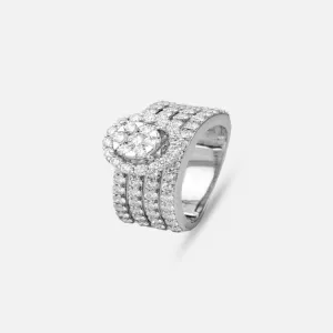 Clustered Saath Phool Ring