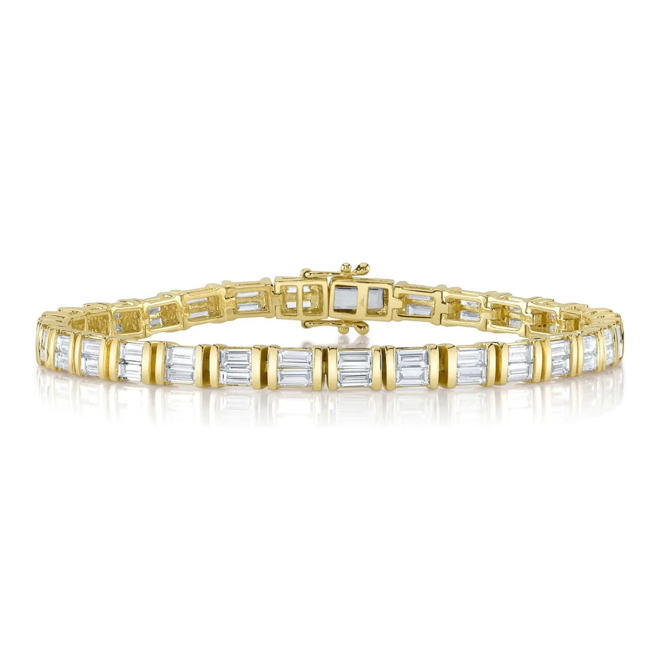 Colette 14K Yellow Gold Diamond Baguette Tennis Bracelet