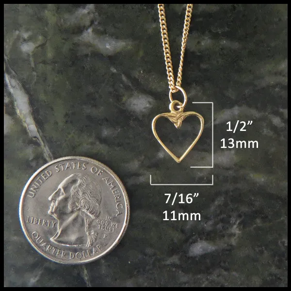 Colleen's Heart Pendant in Gold