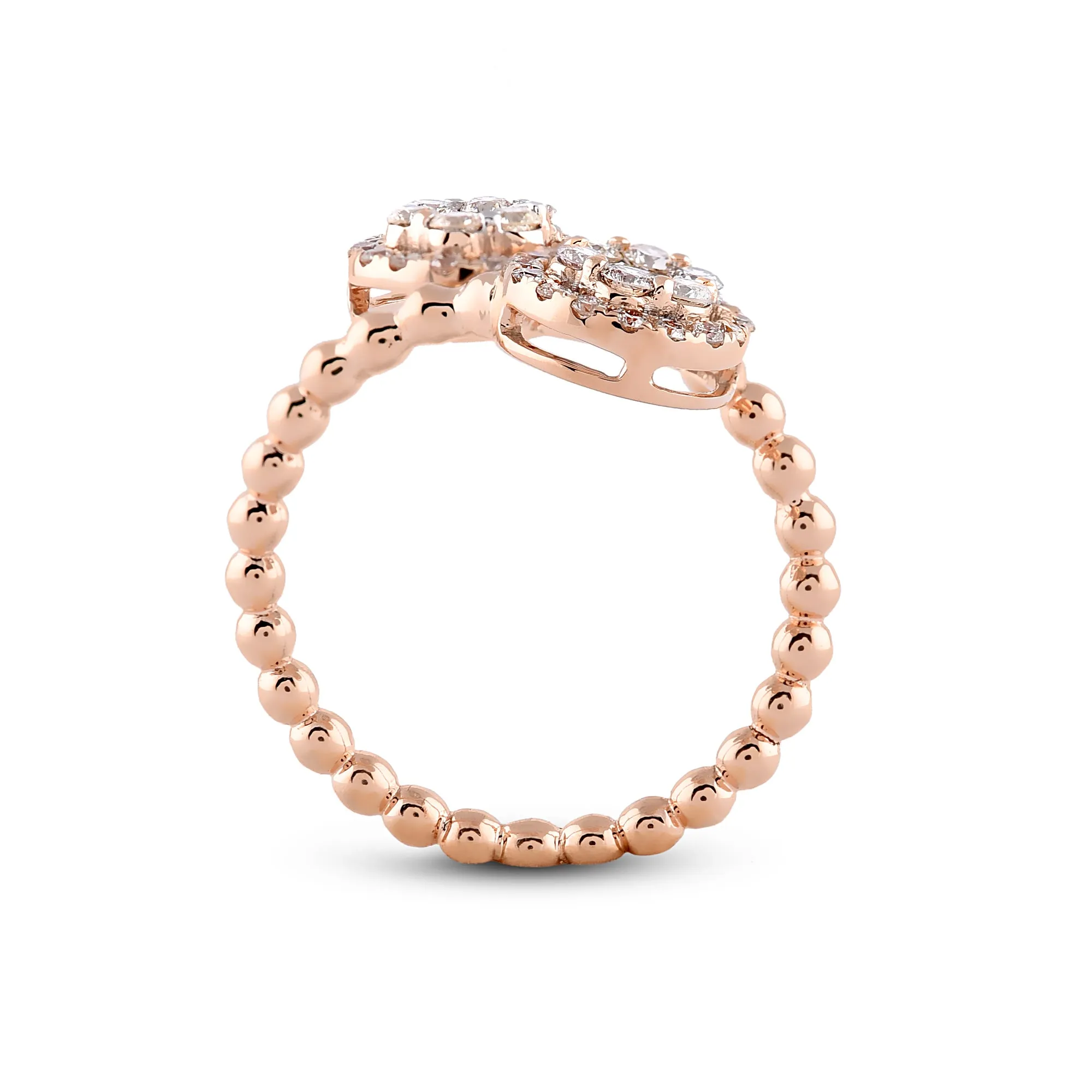 Composite Diamond Open Statement Ring