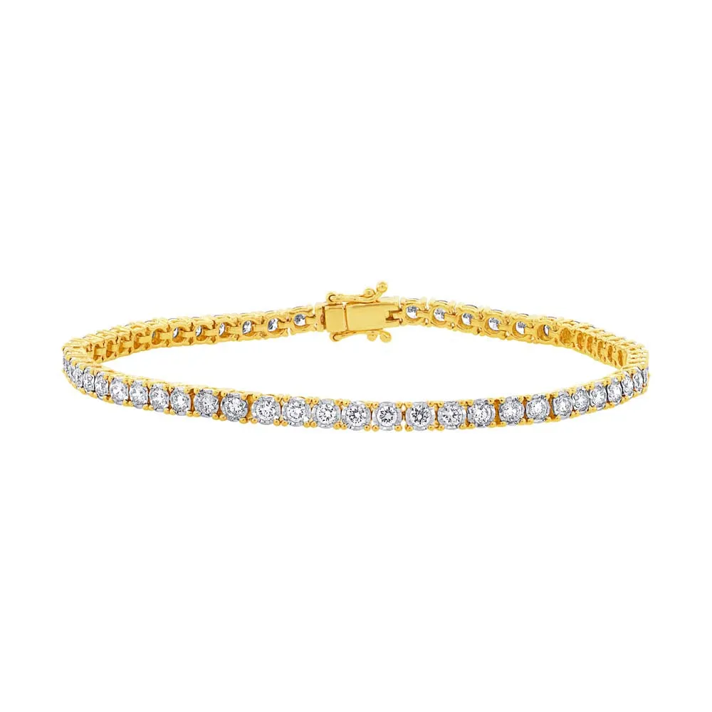 Contemporary Large Diamond Tennis Bracelet