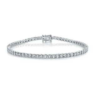 Contemporary Large Diamond Tennis Bracelet