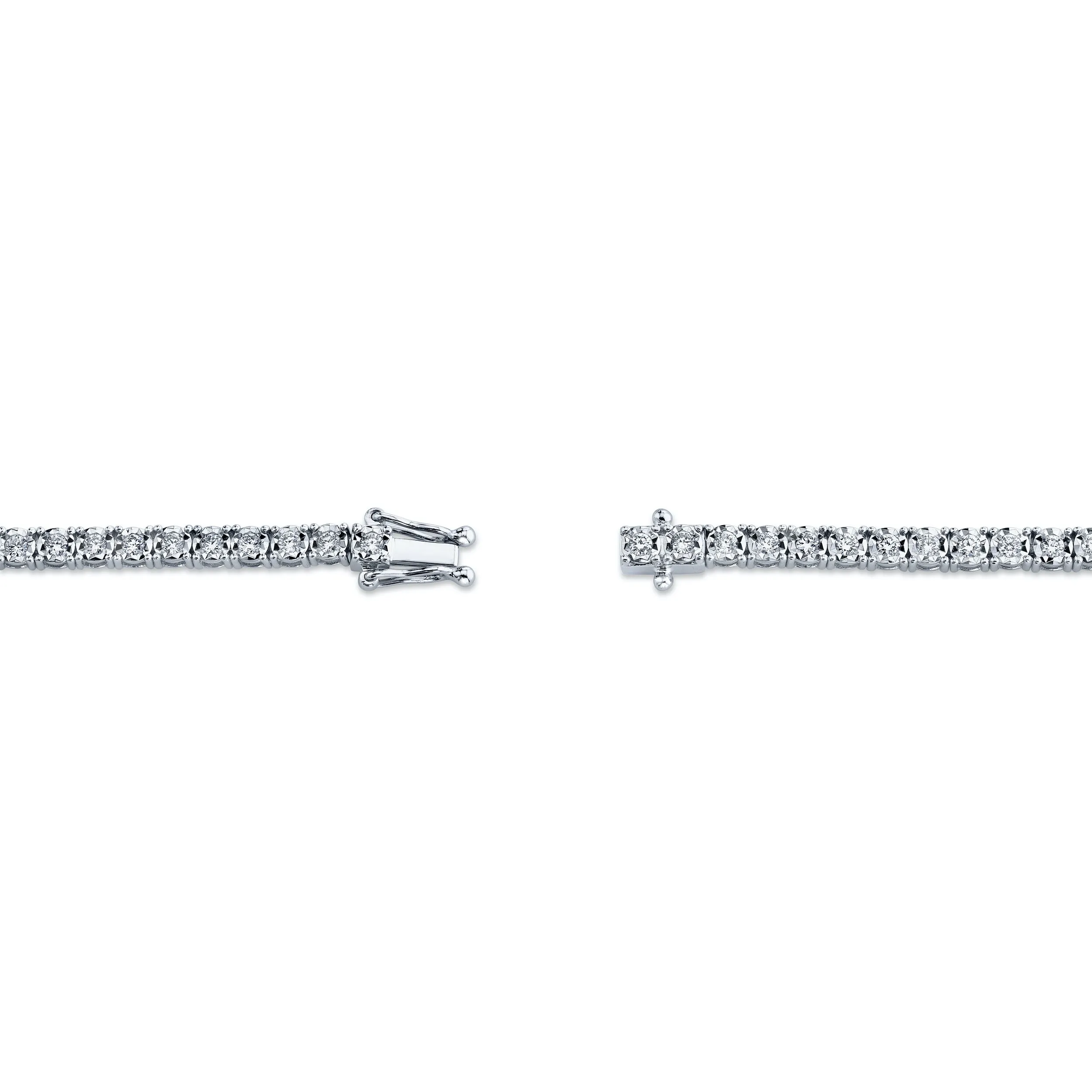 Contemporary Large Diamond Tennis Bracelet