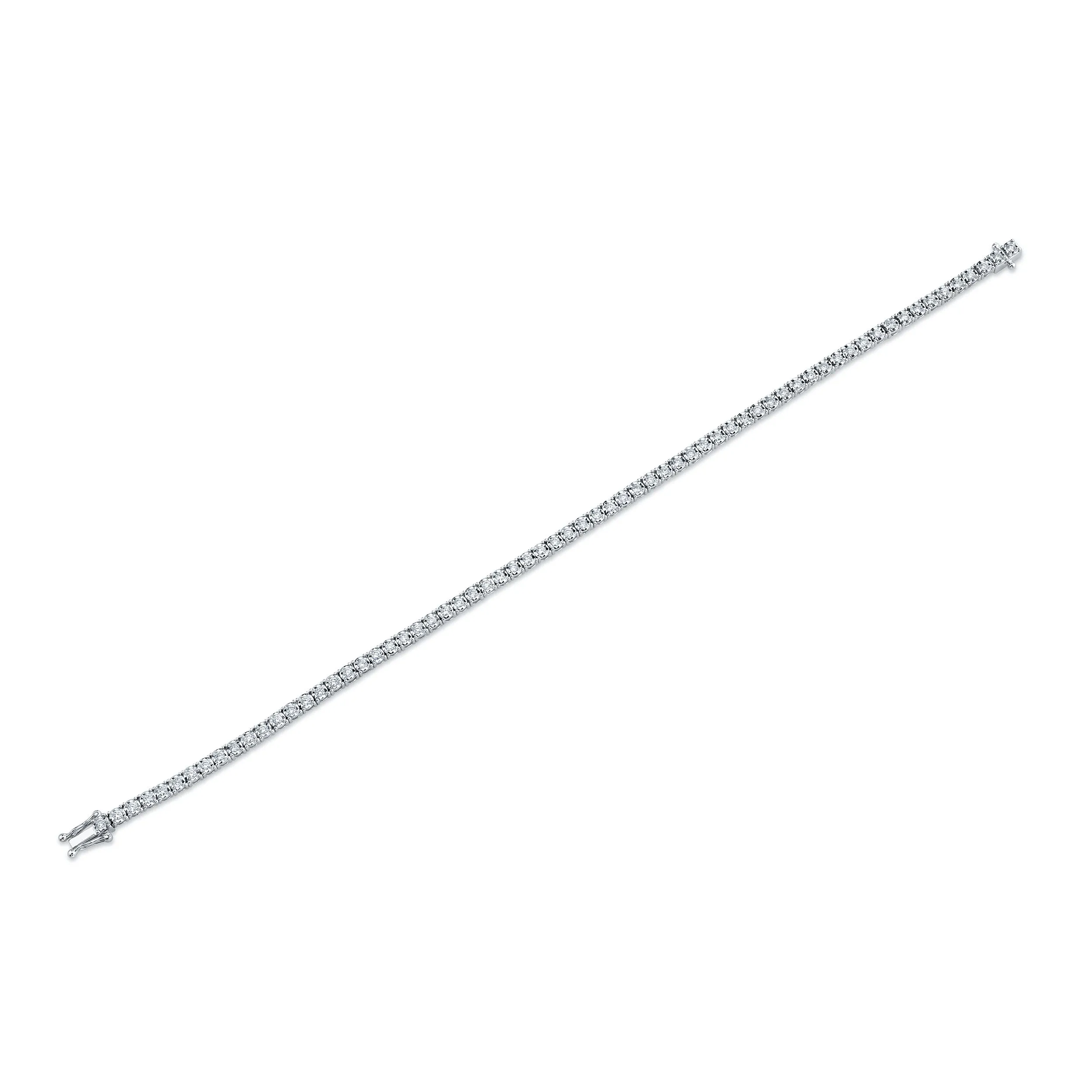 Contemporary Large Diamond Tennis Bracelet