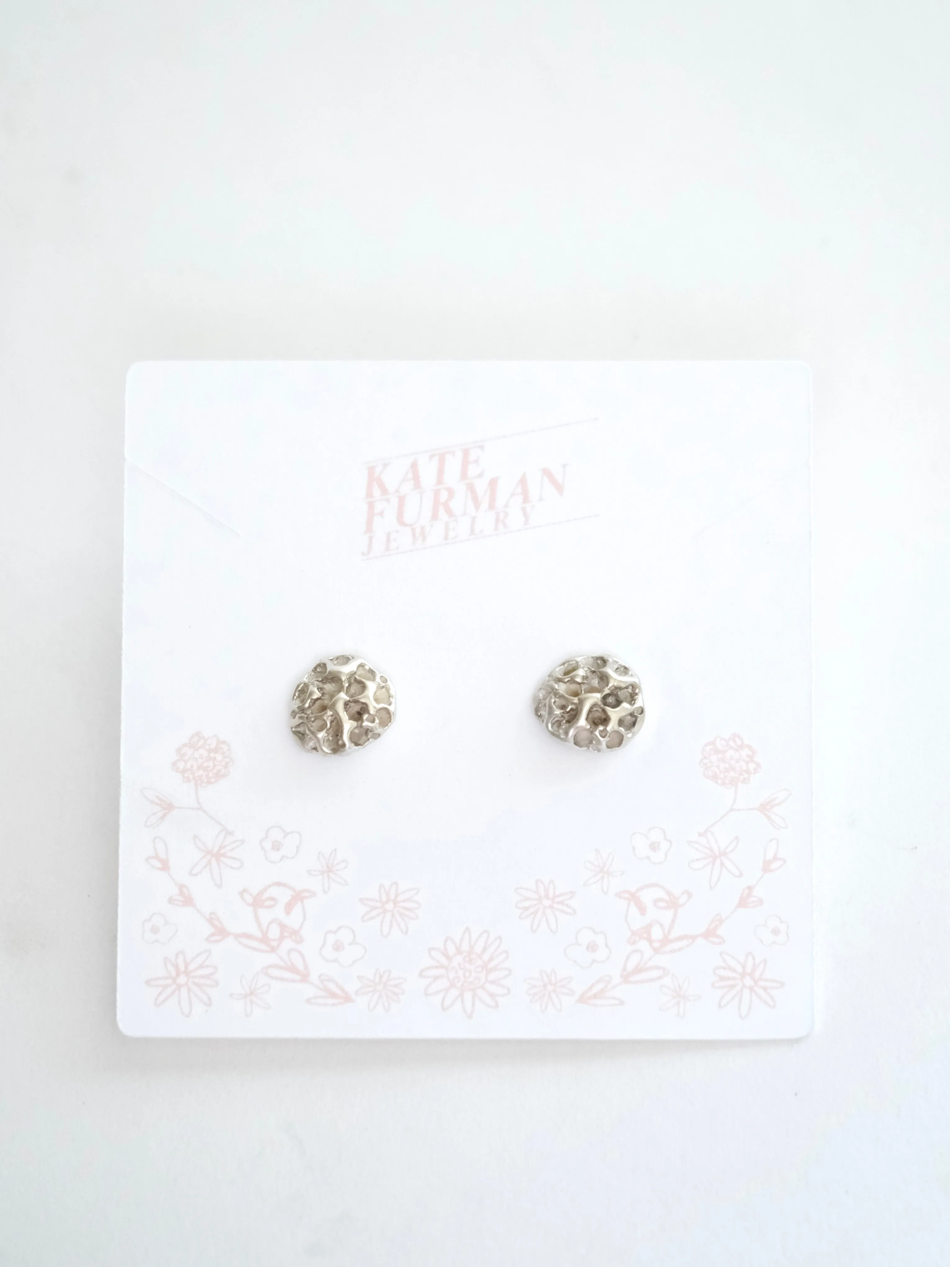 Coral & Ruby Stud earrings