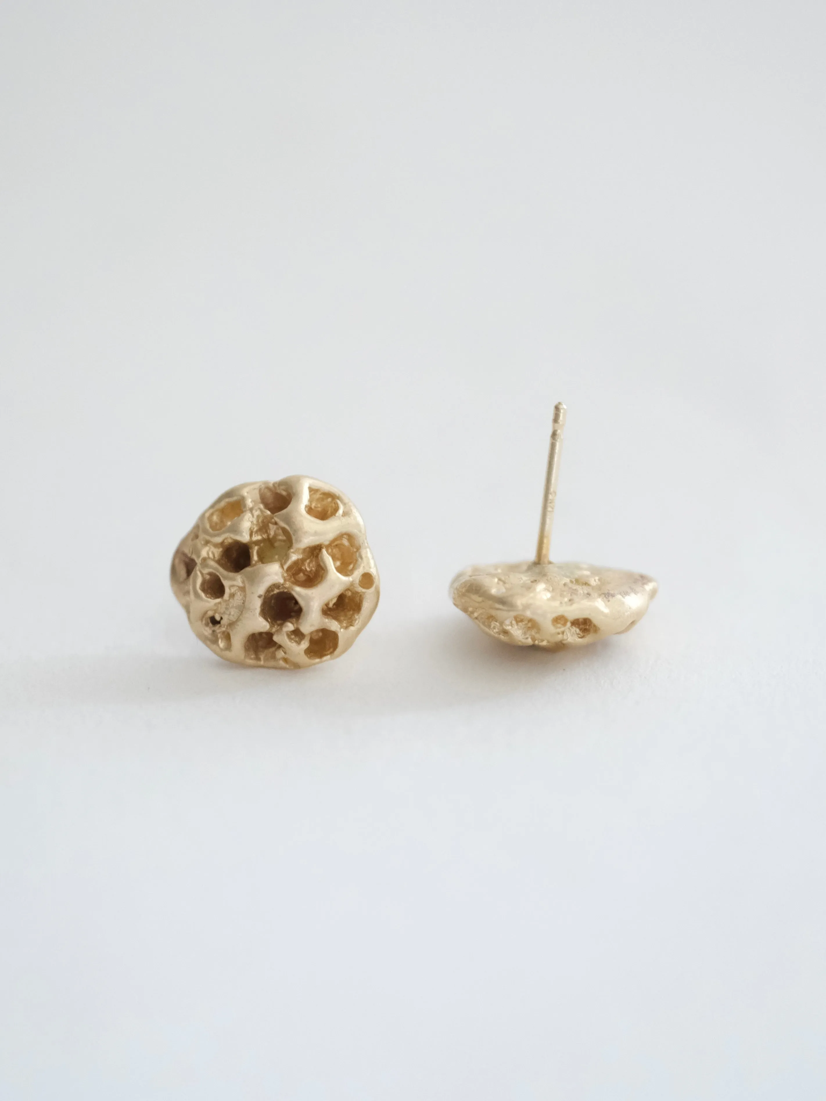 Coral & Ruby Stud earrings