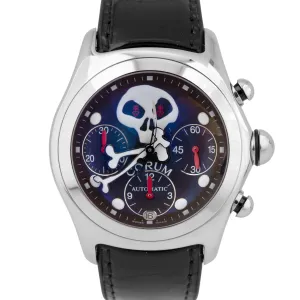 Corum Jolly Roger Chronograph 285.140.20 Automatic 45mm Steel Leather Watch Box