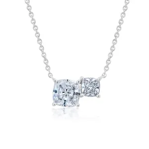 Crislu Cushion Sleeping Necklace Size 16 Finished in Pure Platinum