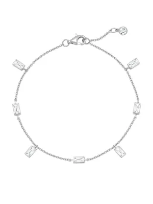 Crislu Prism Baguette Bracelet Finished in Pure Platinum