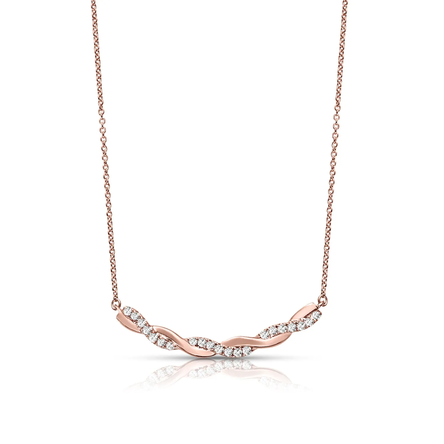 Criss Cross 0.20 ctw Diamond Necklace Pendant