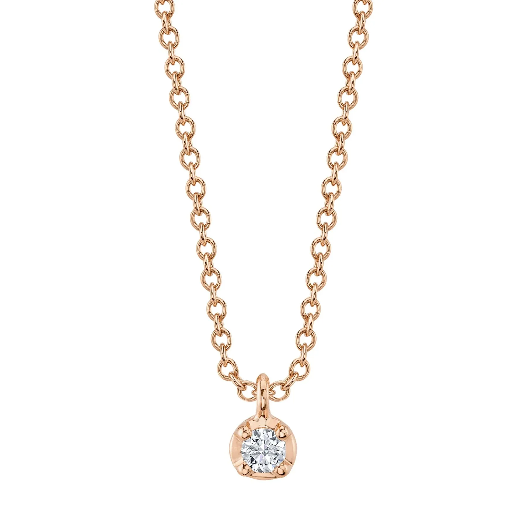 Crown Setting Diamond Necklace