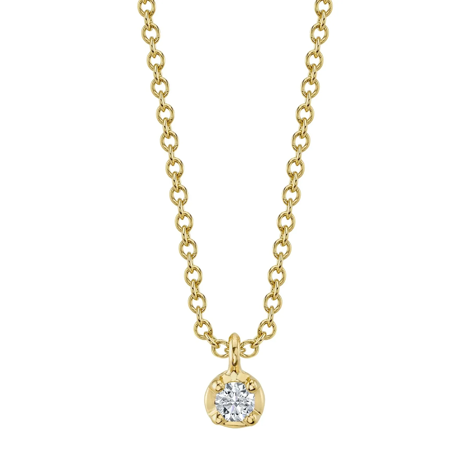 Crown Setting Diamond Necklace
