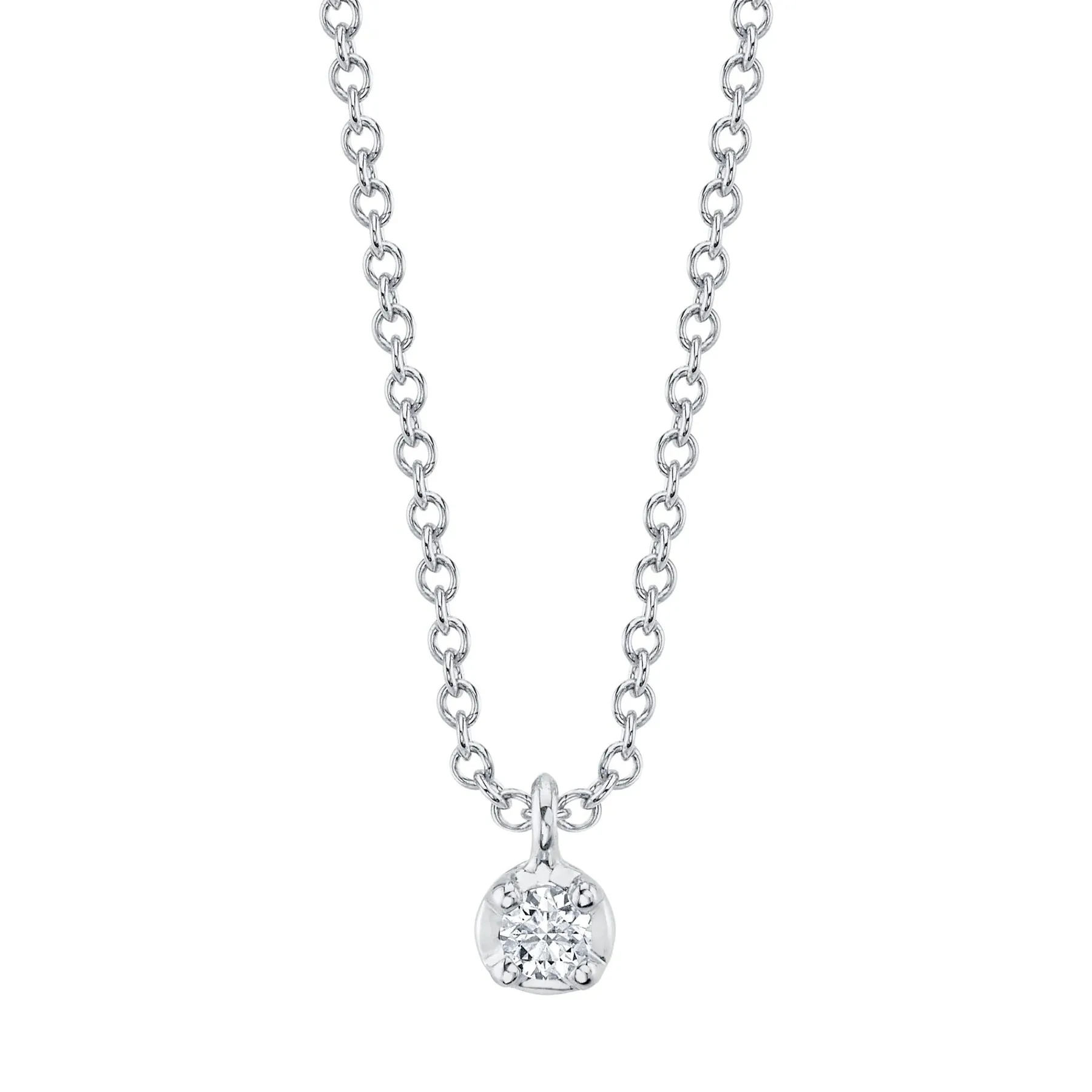 Crown Setting Diamond Necklace