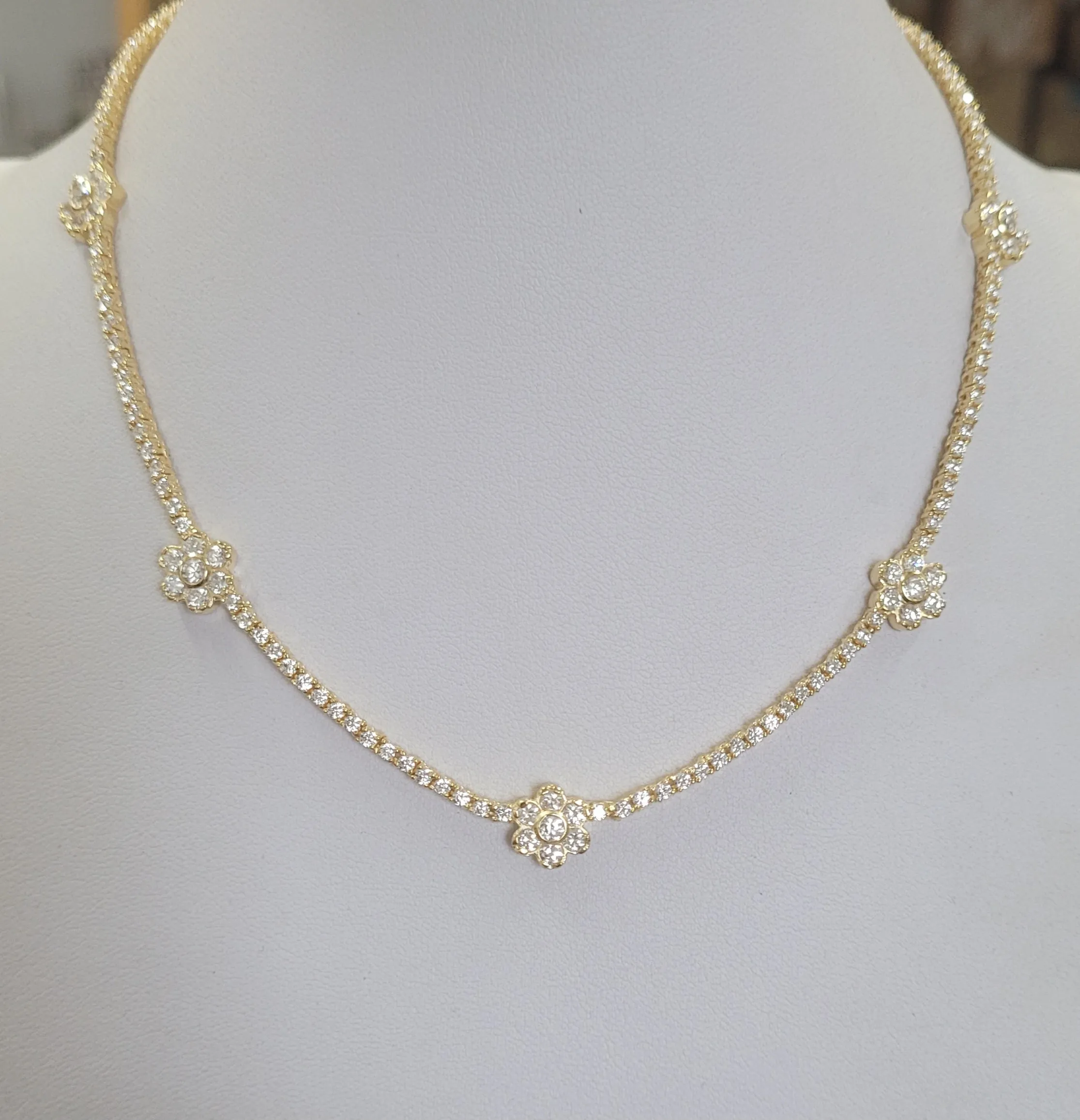 Cubic Zirconia stations Tennis  Necklace Zirconite.501N11255