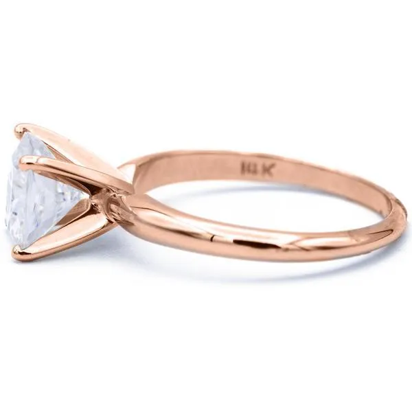 Cushion Moissanite 4 Prongs FANCY Solitaire Ring