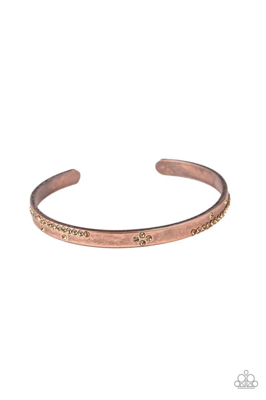 Dainty Dazzle Copper Paparazzi Bracelet