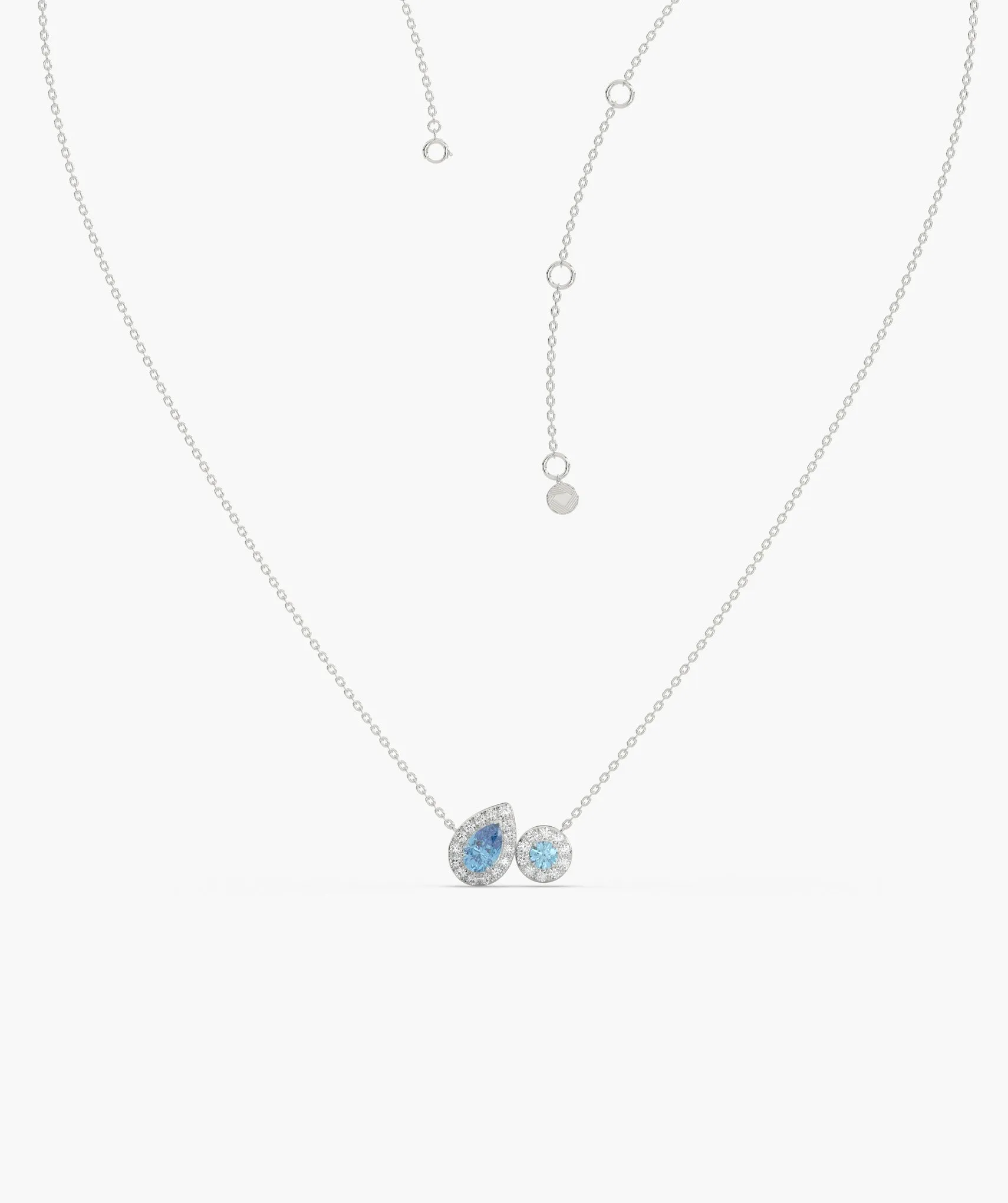 Dazzling Blue Duo Gold Necklace