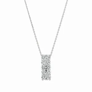 DIAMOND 2 ROWS NECKLACE 14K GOLD (1.54 CTW)