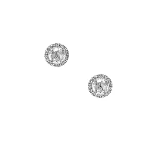 Diamond & Topaz Stud Earrings