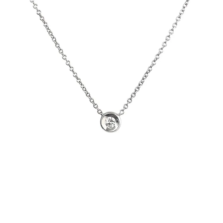 Diamond Bezel Necklace