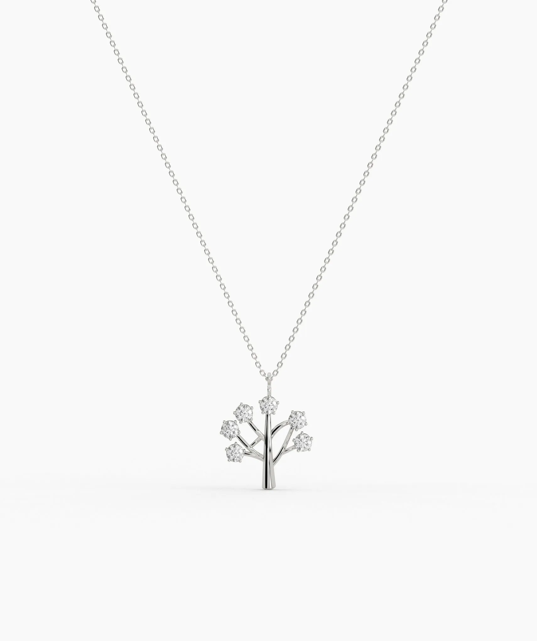 Diamond Blossom Tree Pendant