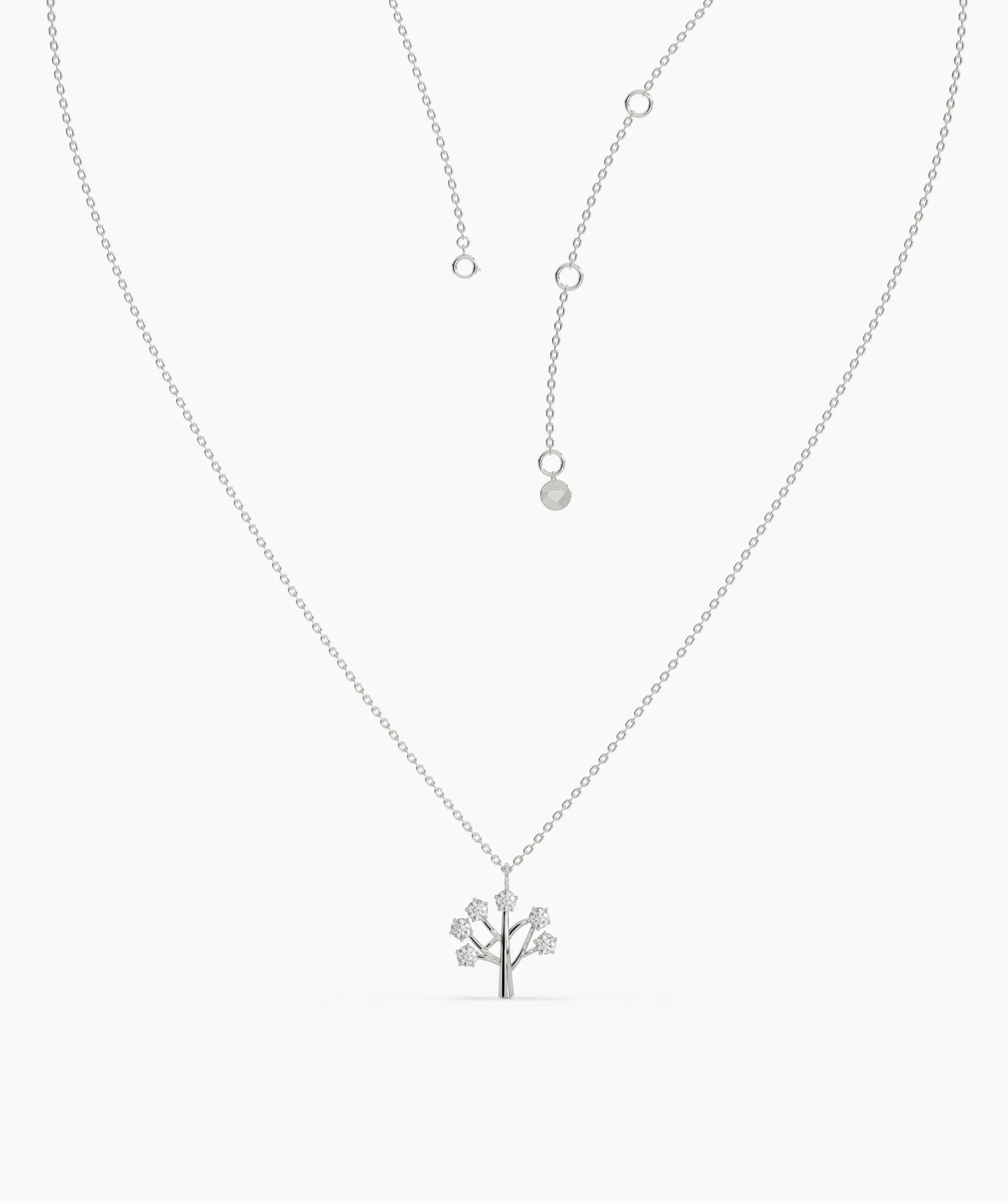 Diamond Blossom Tree Pendant