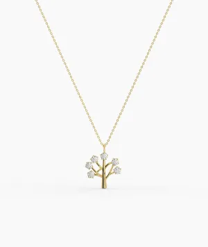 Diamond Blossom Tree Pendant