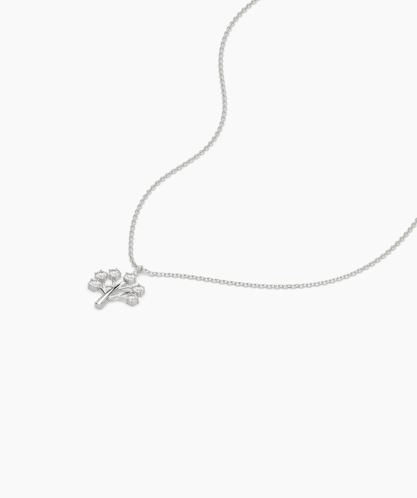 Diamond Blossom Tree Pendant