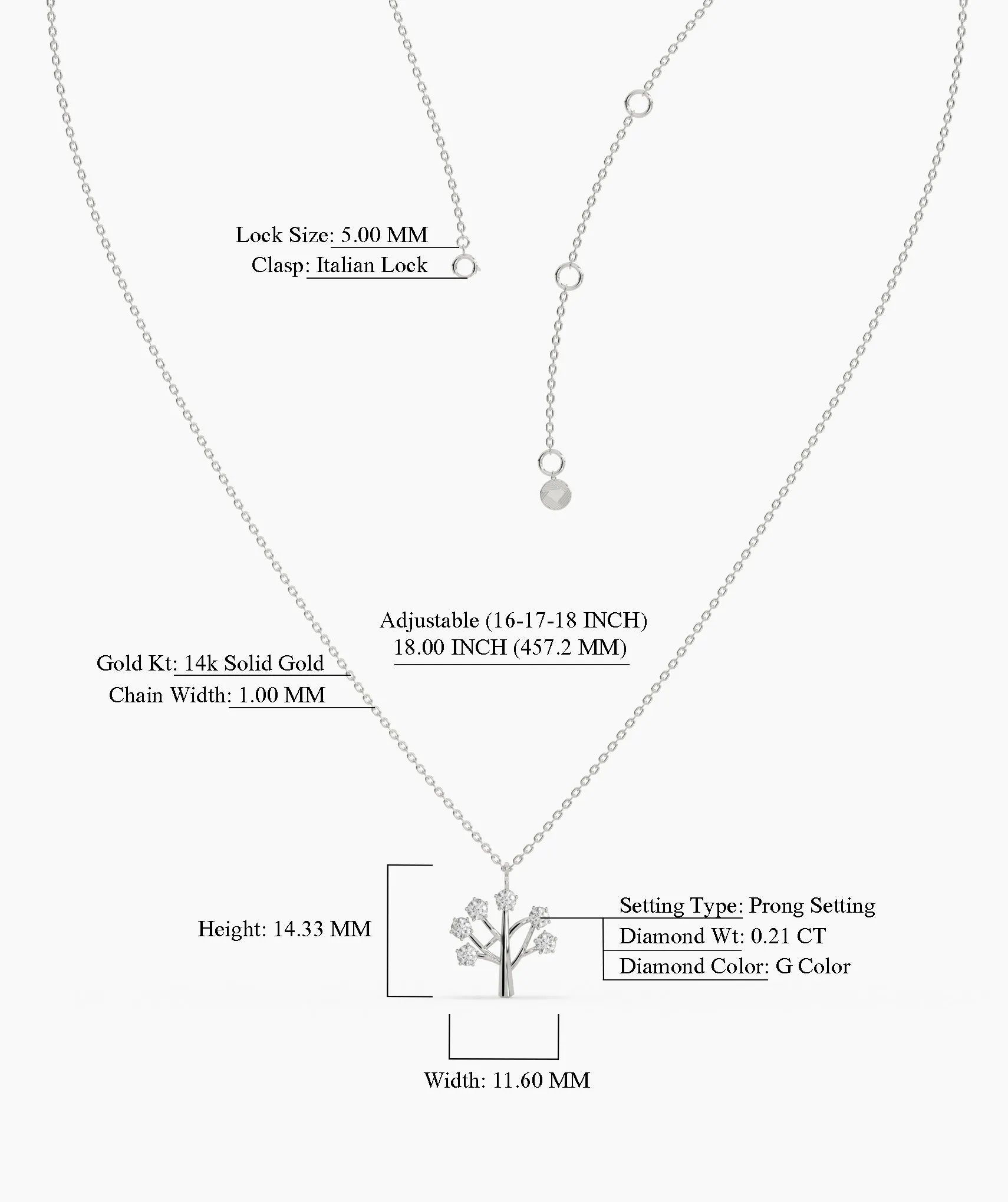 Diamond Blossom Tree Pendant