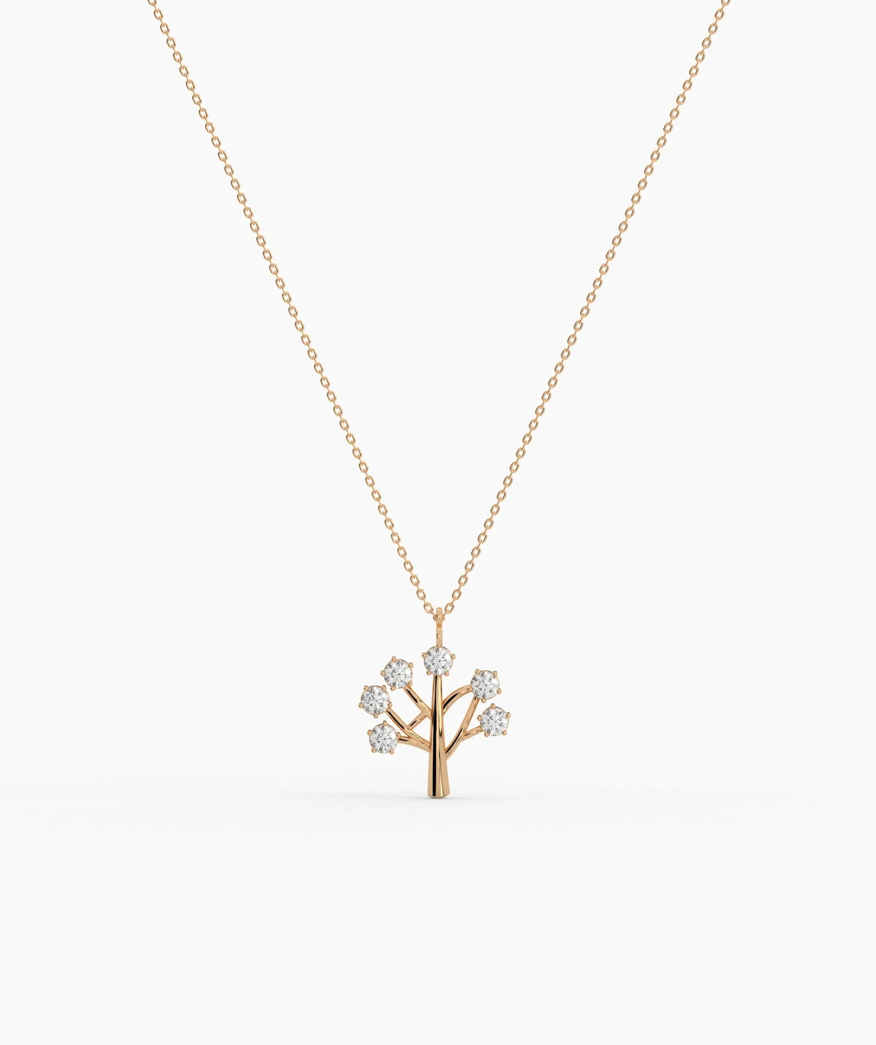 Diamond Blossom Tree Pendant