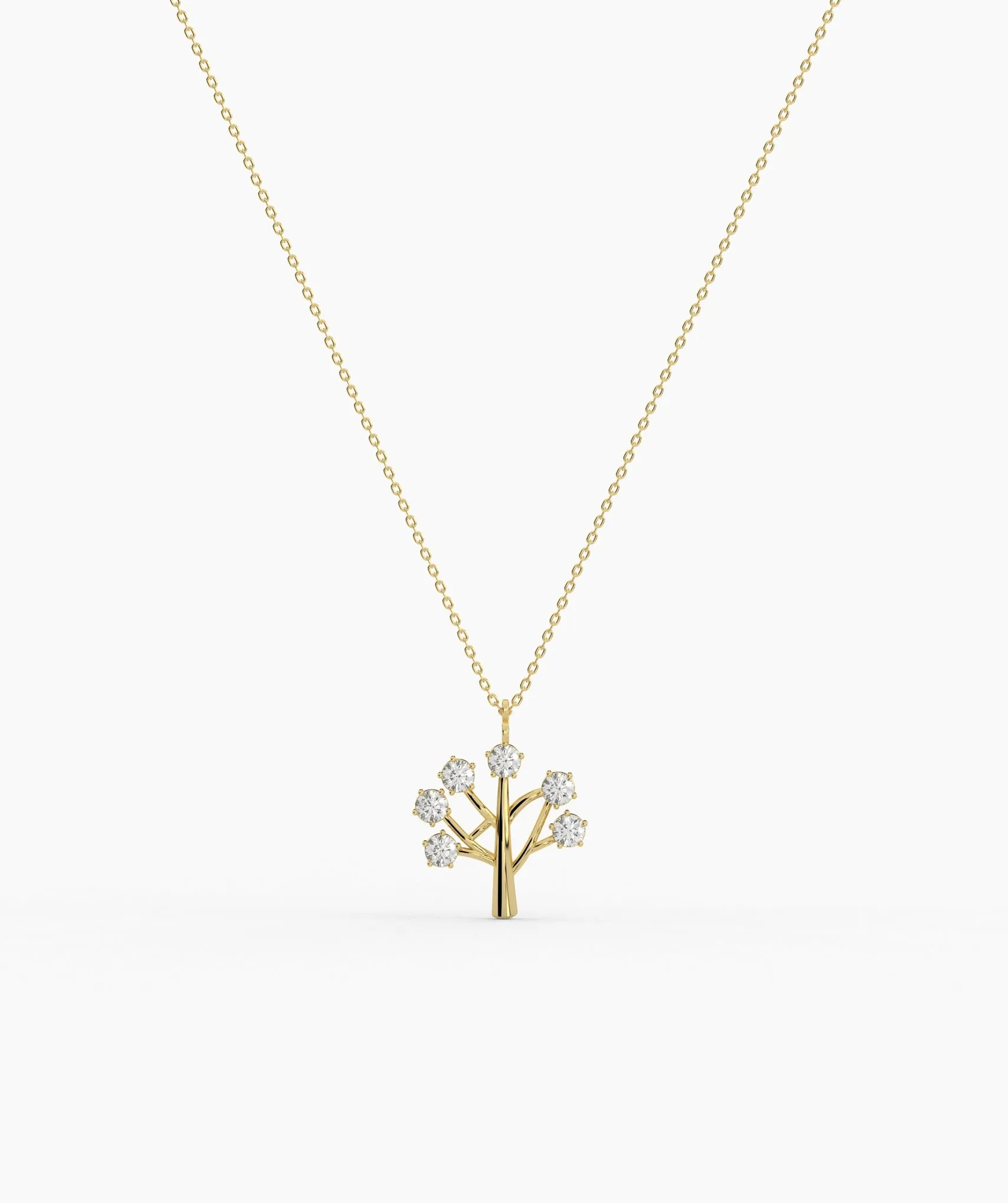 Diamond Blossom Tree Pendant