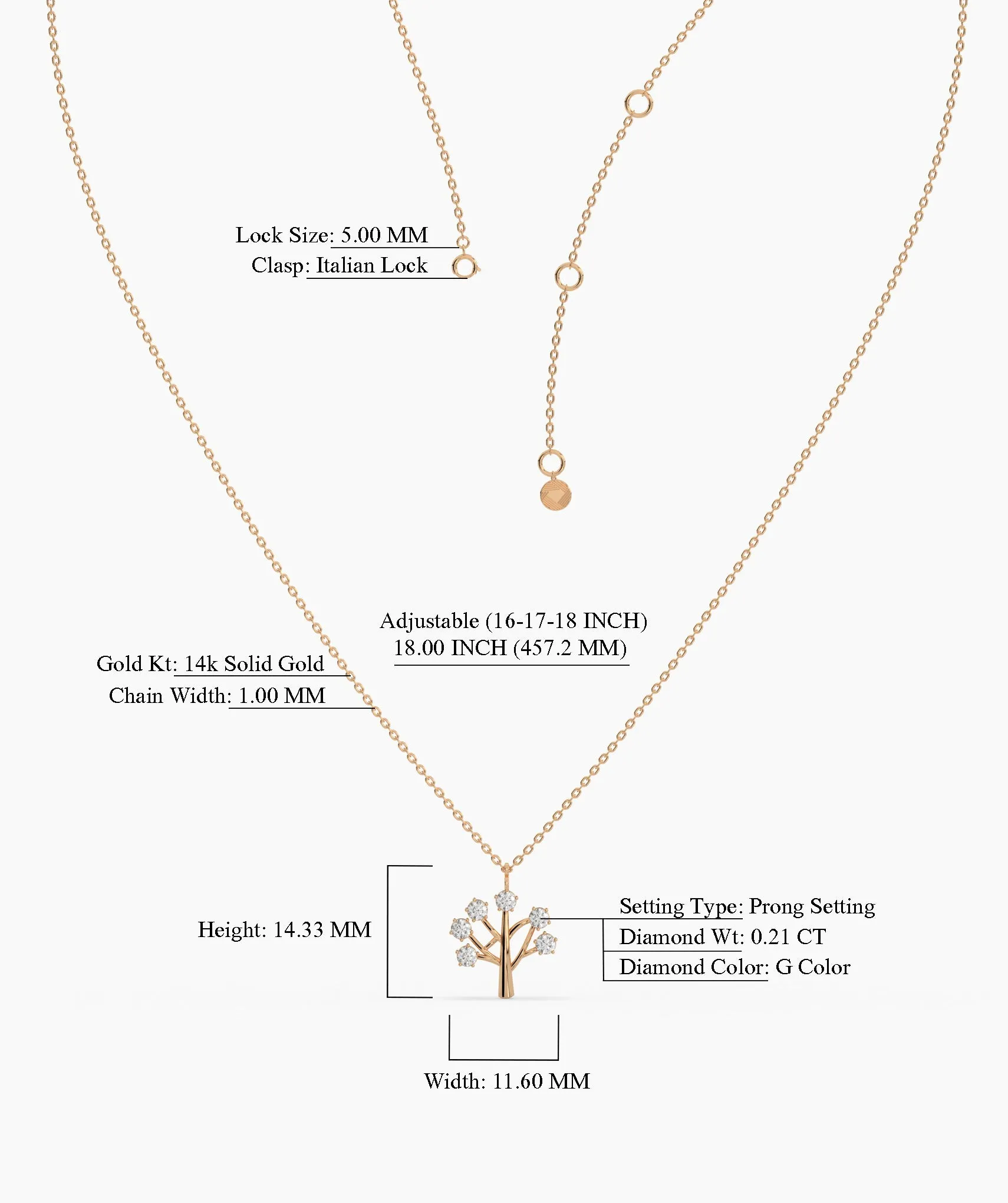 Diamond Blossom Tree Pendant