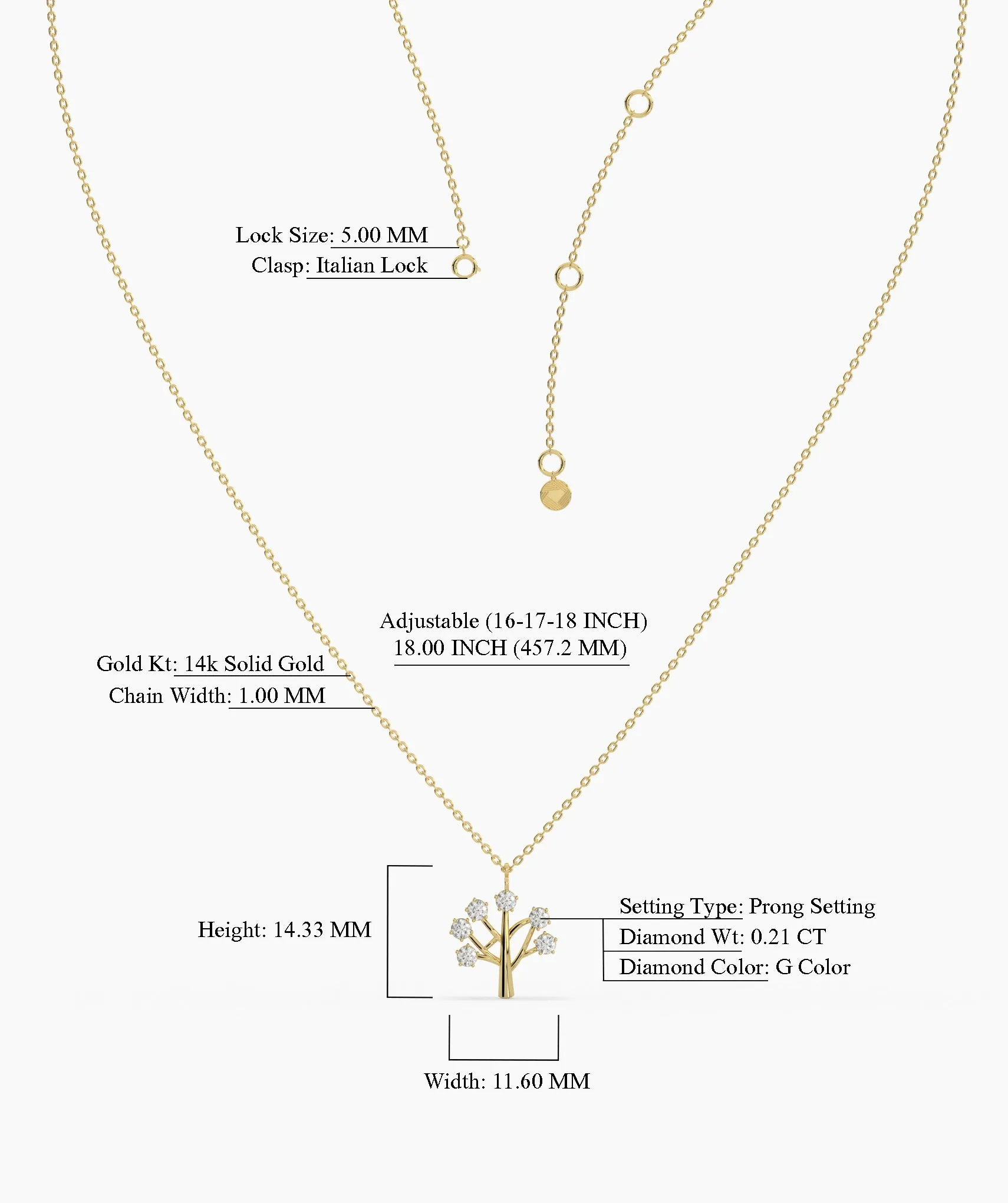 Diamond Blossom Tree Pendant