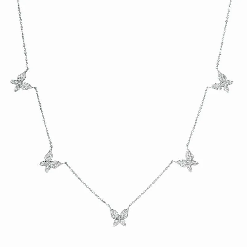DIAMOND BUTTERFLY NECKLACE 14K GOLD (0.75 CTW)