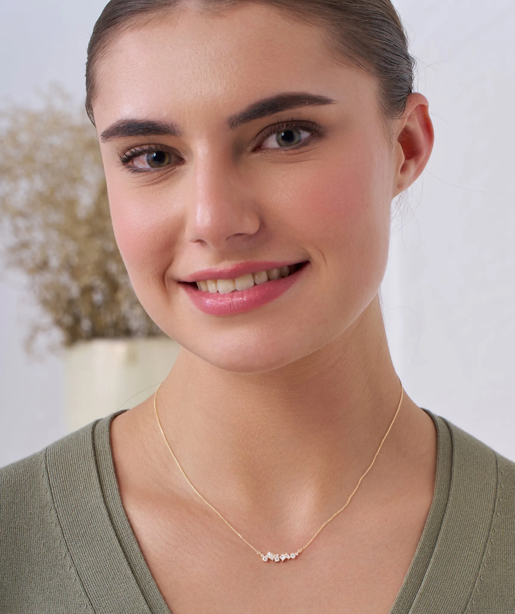 Diamond Cascade 14K Gold Necklace