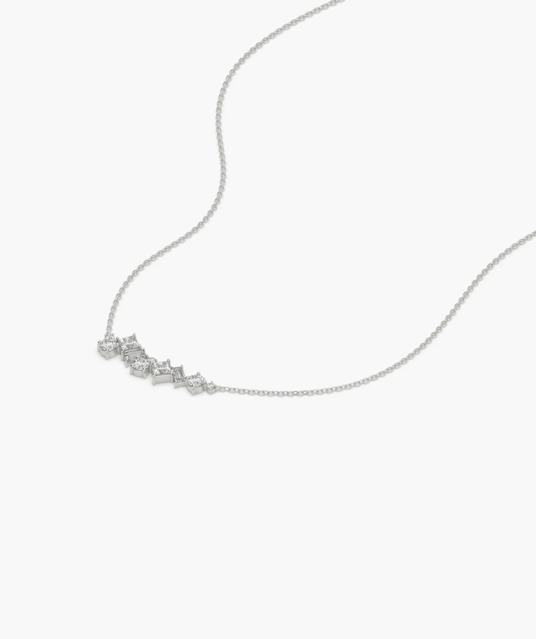 Diamond Cascade 14K Gold Necklace