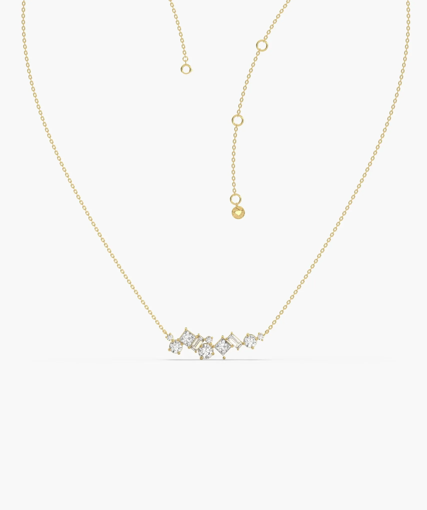 Diamond Cascade 14K Gold Necklace