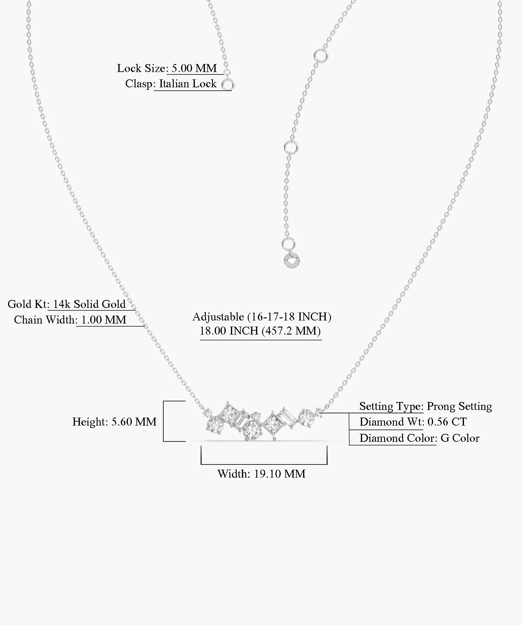 Diamond Cascade 14K Gold Necklace