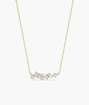 Diamond Cascade 14K Gold Necklace