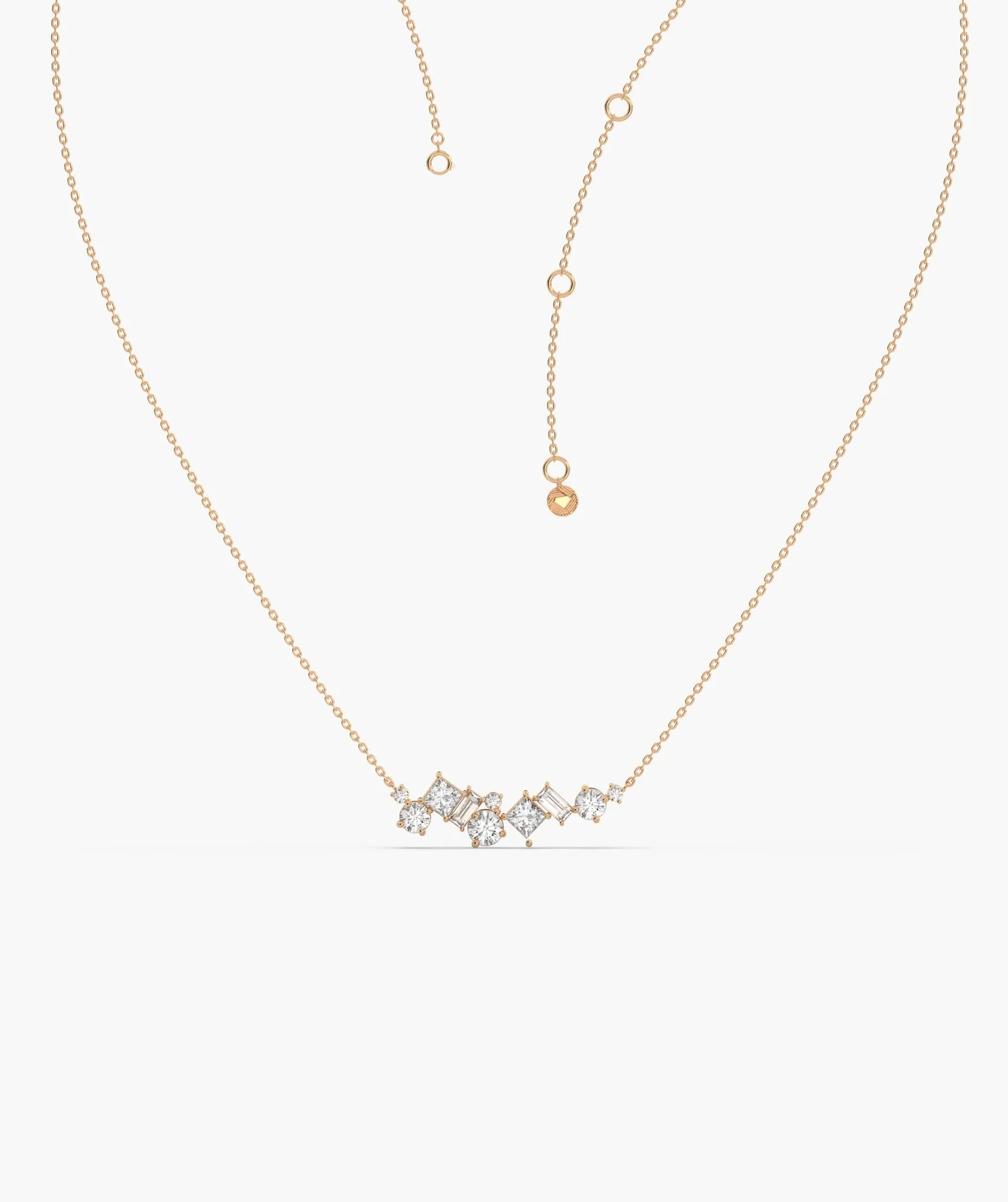 Diamond Cascade 14K Gold Necklace