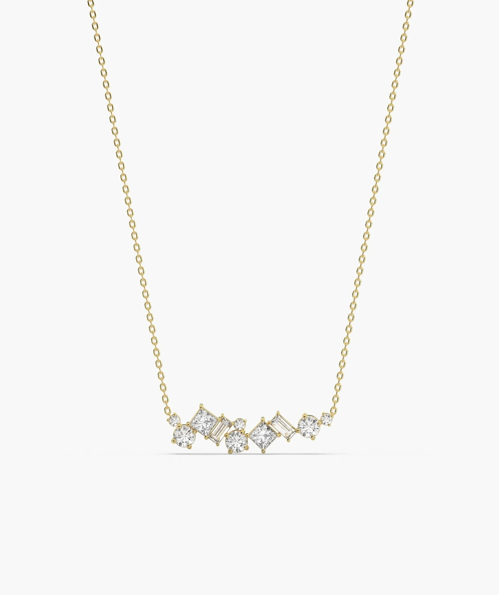 Diamond Cascade 14K Gold Necklace