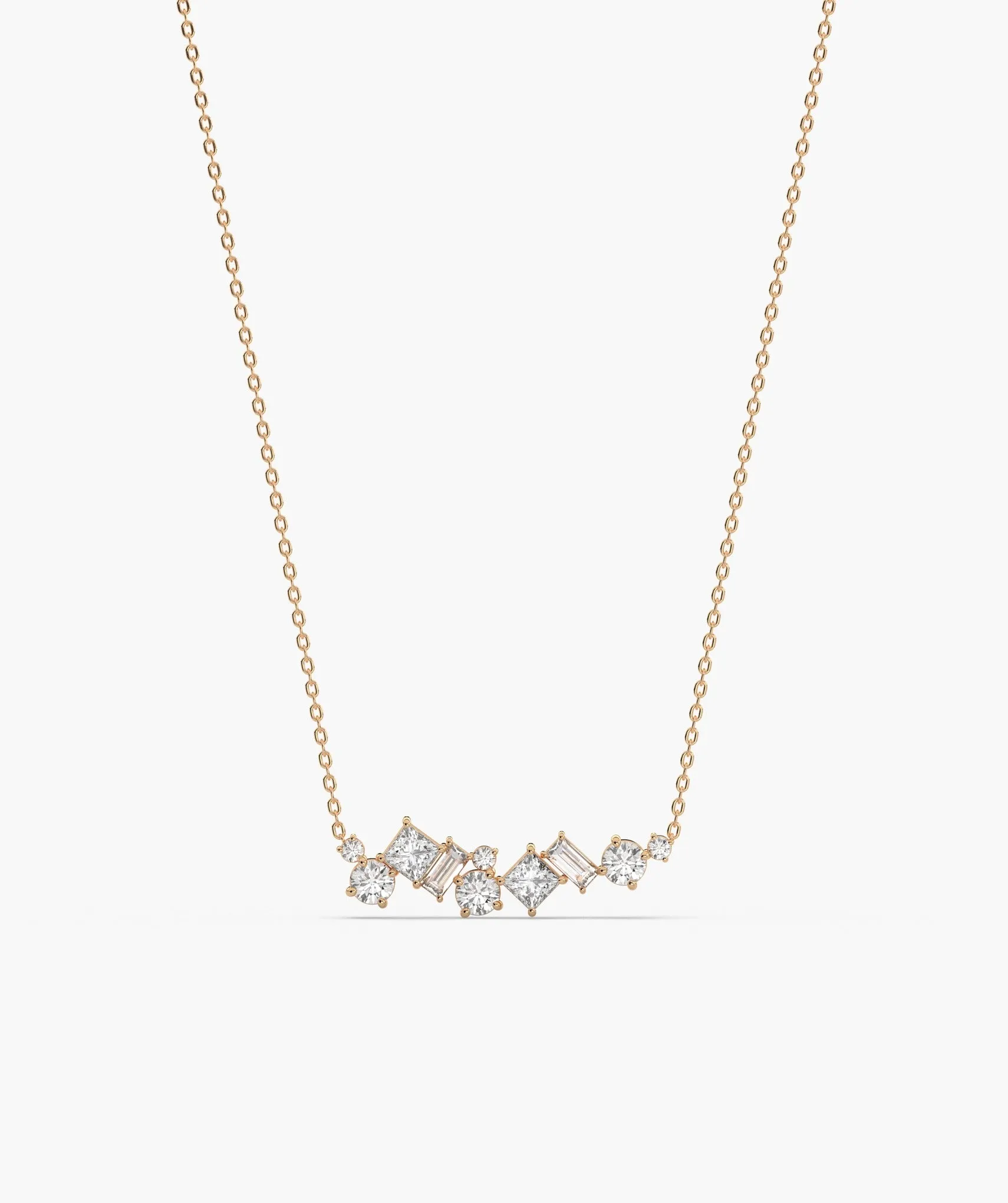 Diamond Cascade 14K Gold Necklace