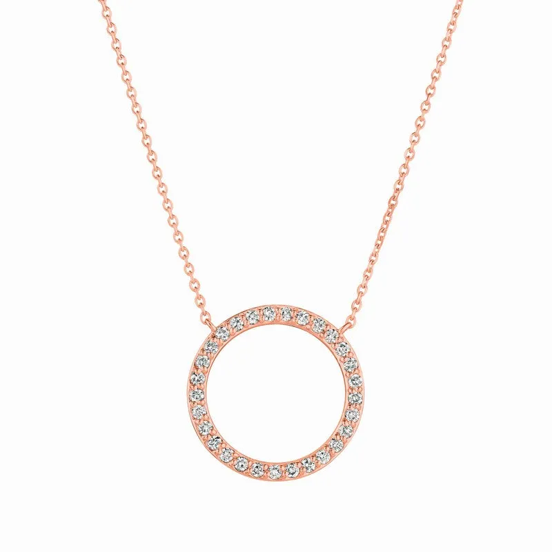 DIAMOND CIRCLE NECKLACE 14K GOLD (0.55 CTW)