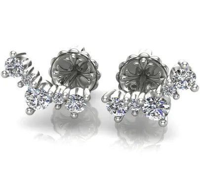 Diamond Climber Earrings