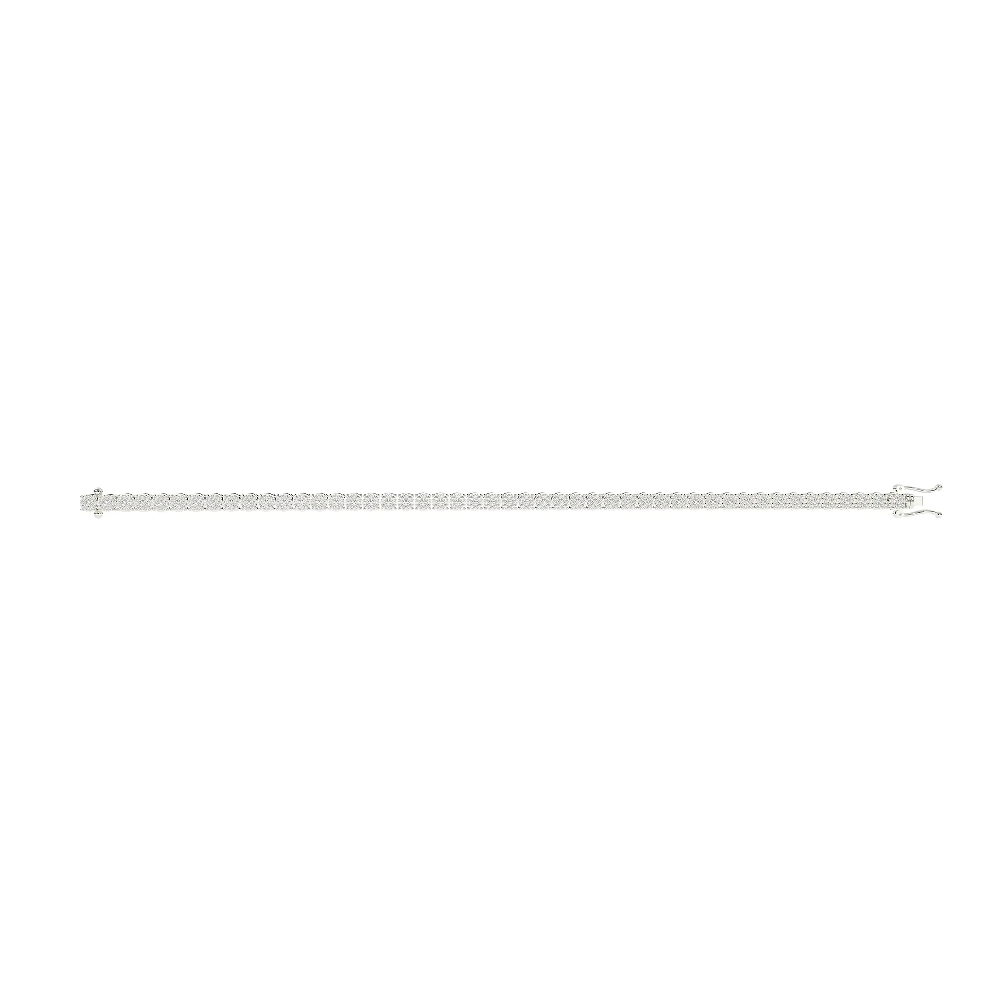 Diamond Clustered Tennis Bracelet