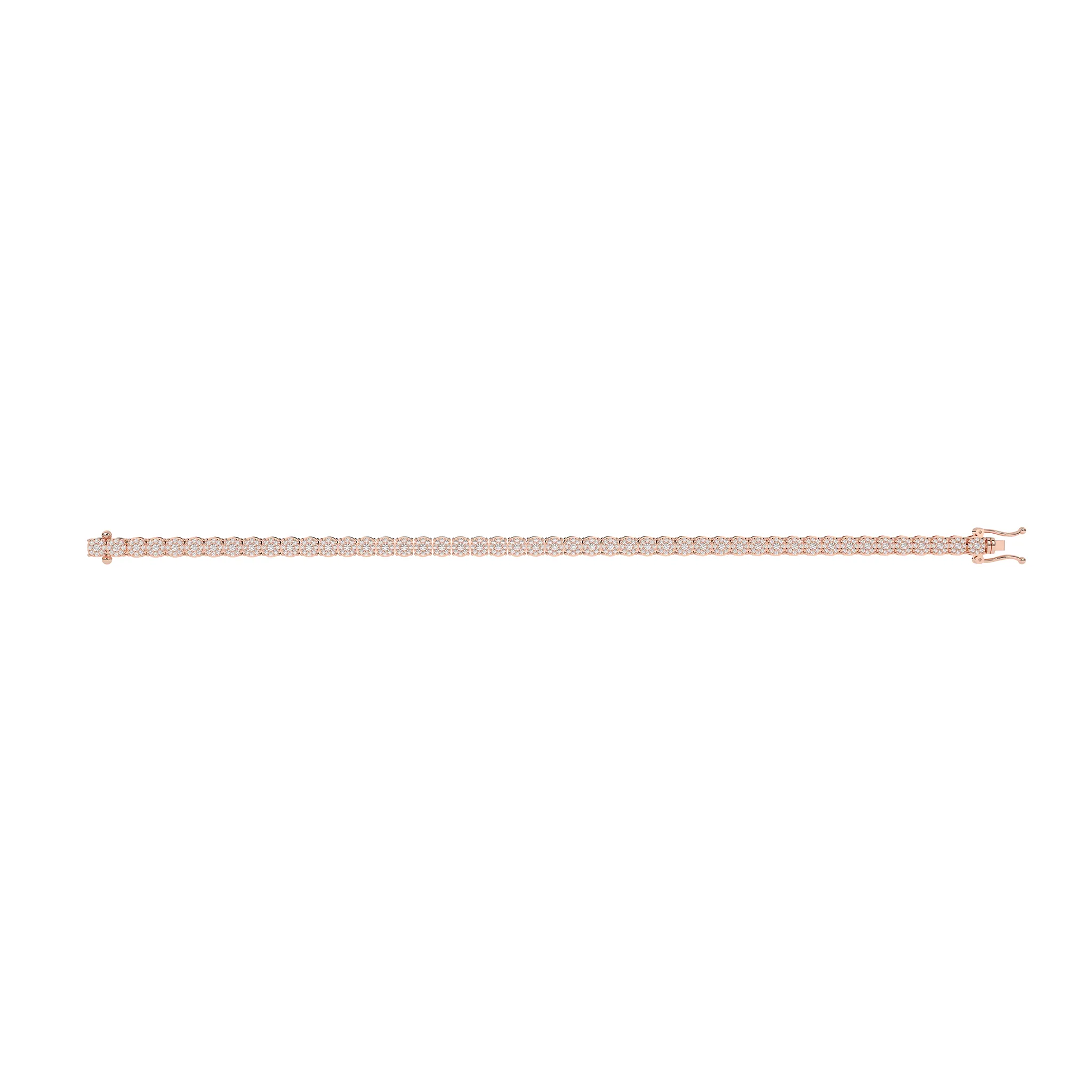 Diamond Clustered Tennis Bracelet