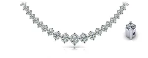 Diamond Crescendo Diamond Necklace with 9.08 ct.(finished)