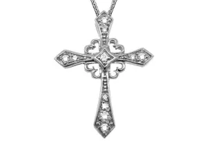 DIAMOND CROSS NECKLACE 14K GOLD (0.25 CTW) 2
