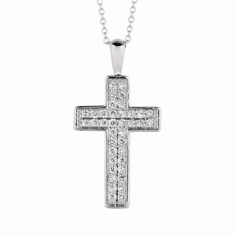 DIAMOND CROSS NECKLACE 14K GOLD (0.34 CTW)